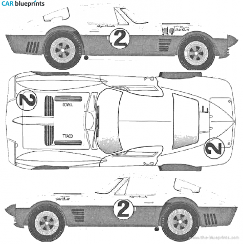 1963 Chevrolet Corvette GS Coupe blueprint